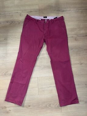 Men's Casual Stretch Hugo boss Pants in Berry Pink